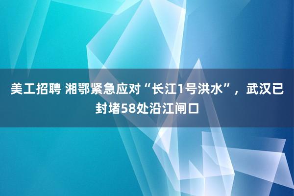 美工招聘 湘鄂紧急应对“长江1号洪水”，武汉已封堵58处沿江闸口