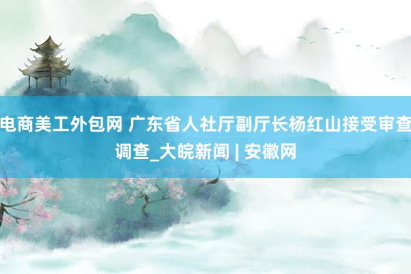 电商美工外包网 广东省人社厅副厅长杨红山接受审查调查_大皖新闻 | 安徽网